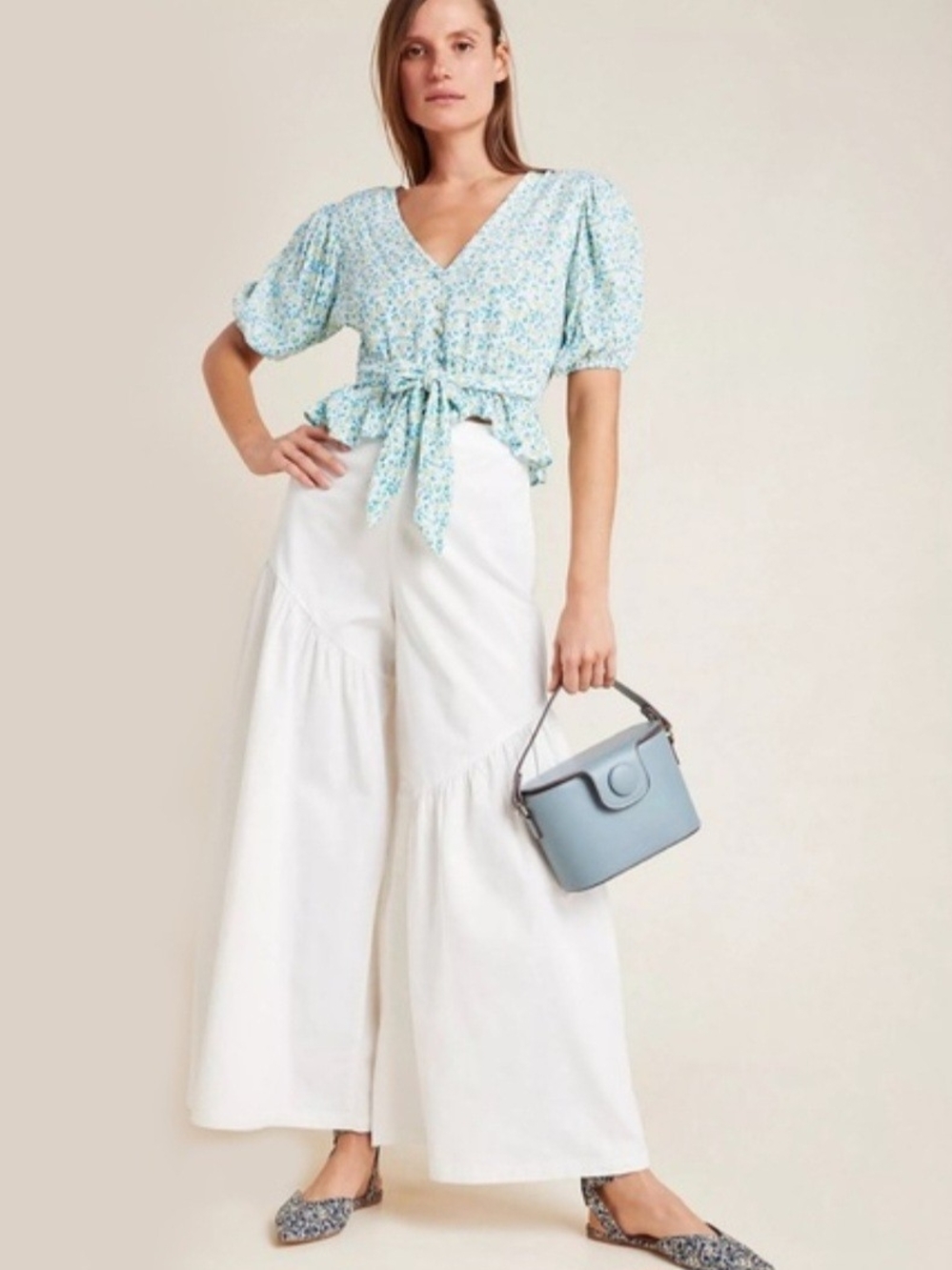 Anthropologie Corfu Wide-Leg Pants Size 6
